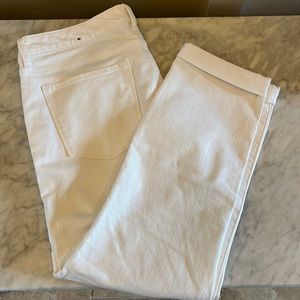 Banana republic white cuff Jean